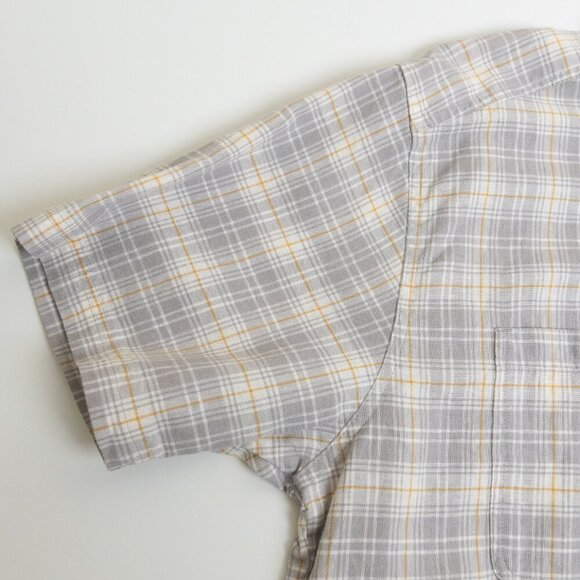 Patagonia Mens Back Step Collared Shirt Beyond Horizons Salt Grey Hemp Cotton XL - Picture 7 of 16